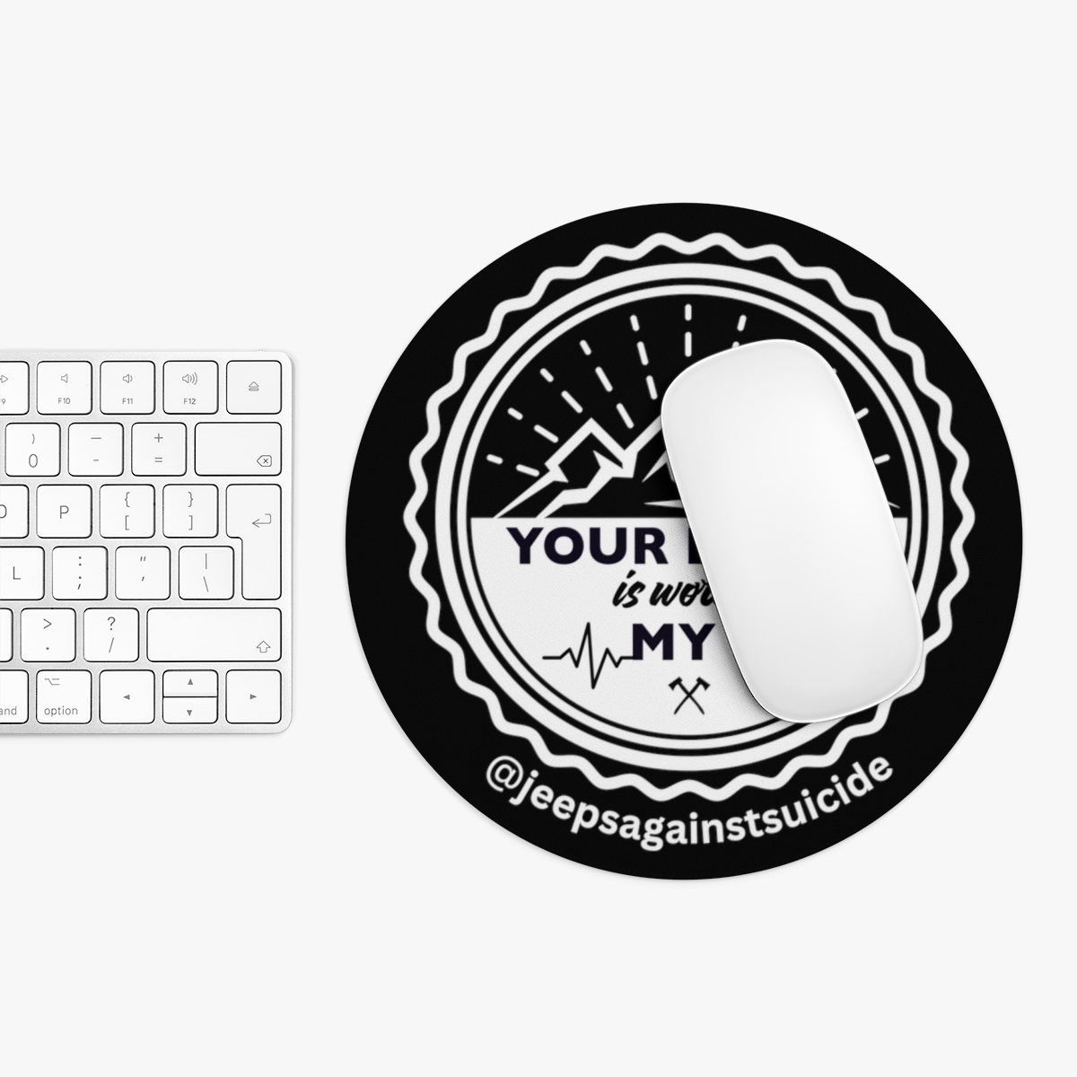 Round Your Life Is Worth My Time w/Mountain Mouse Pad - Image 3