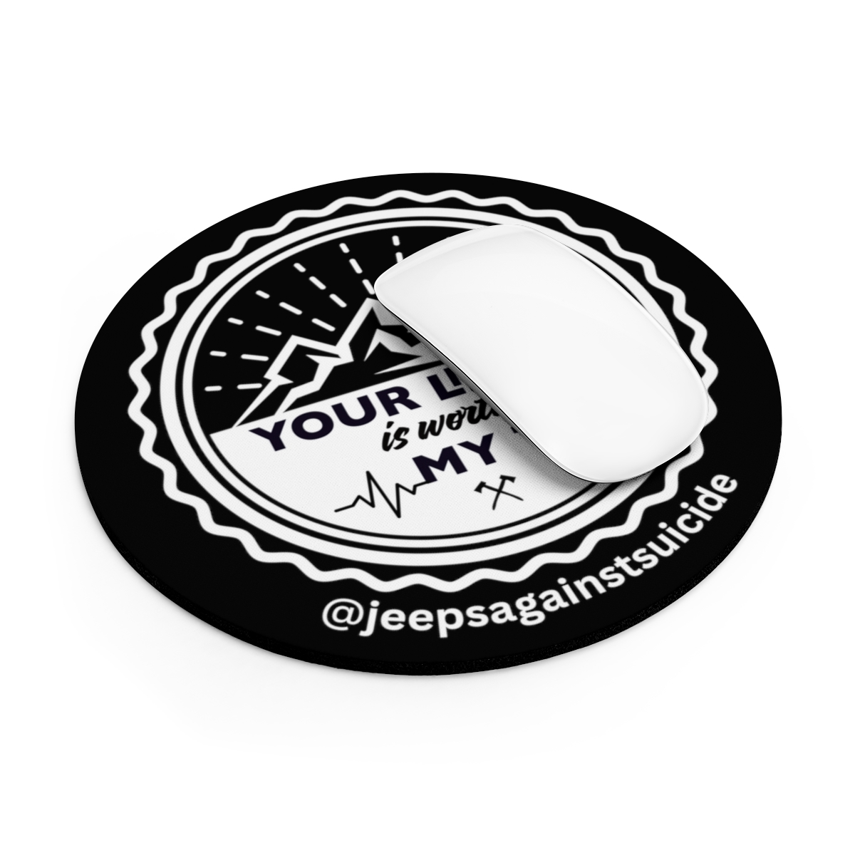 Round Your Life Is Worth My Time w/Mountain Mouse Pad - Image 4
