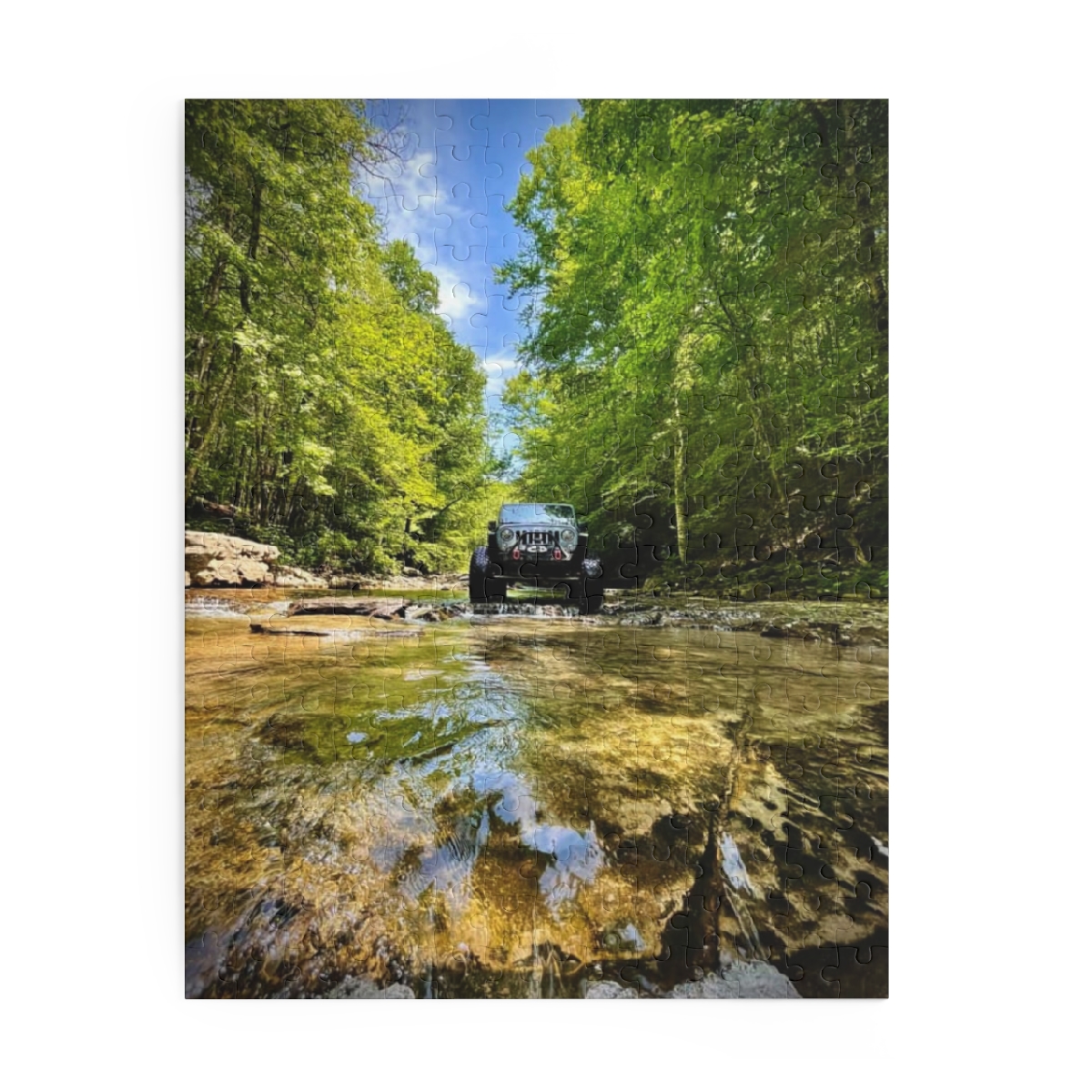 Jeep in Creek Puzzle (120, 252, 500-Piece) - Image 2
