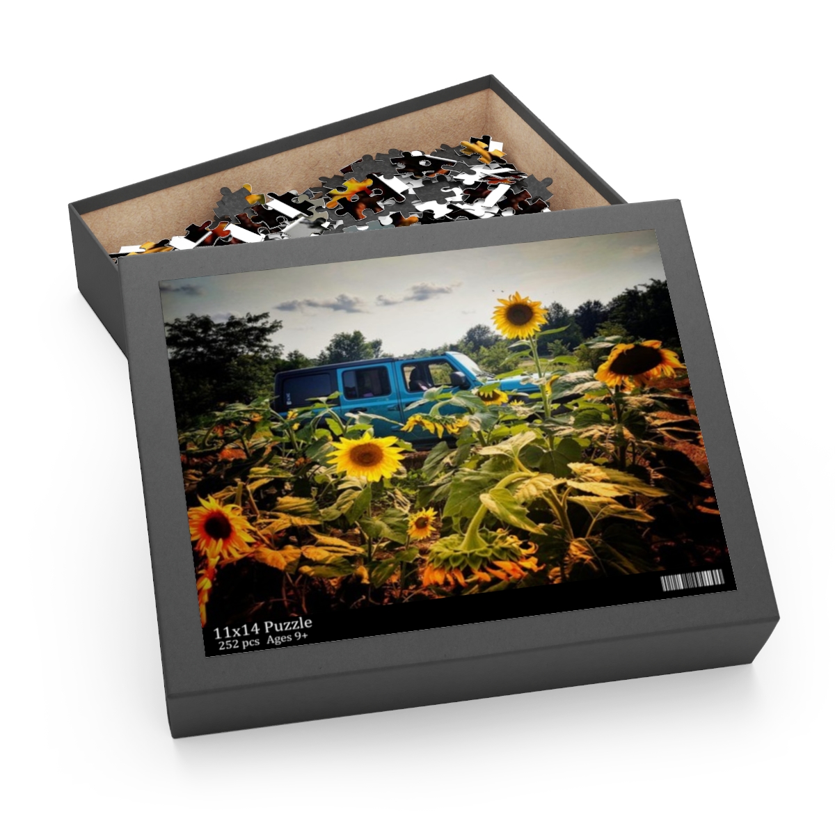 Blue Jeep Sunflower Puzzle (120, 252, 500-Piece) - Image 3
