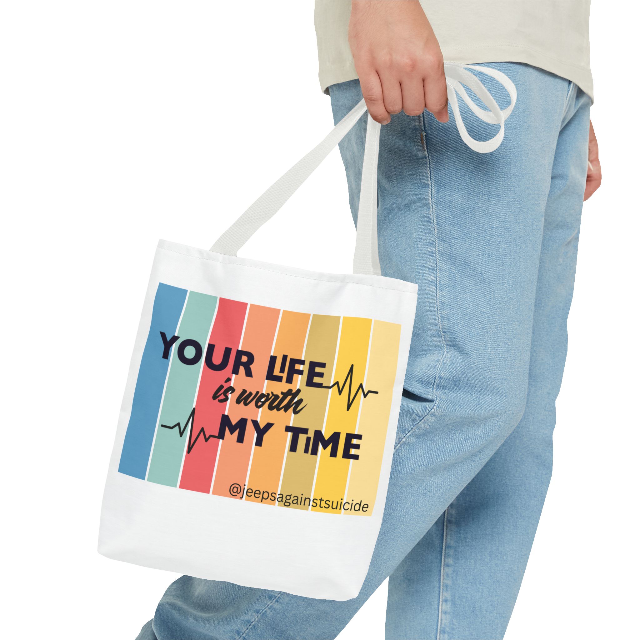 Jeeps Against Suicide Tote Bag - Image 11